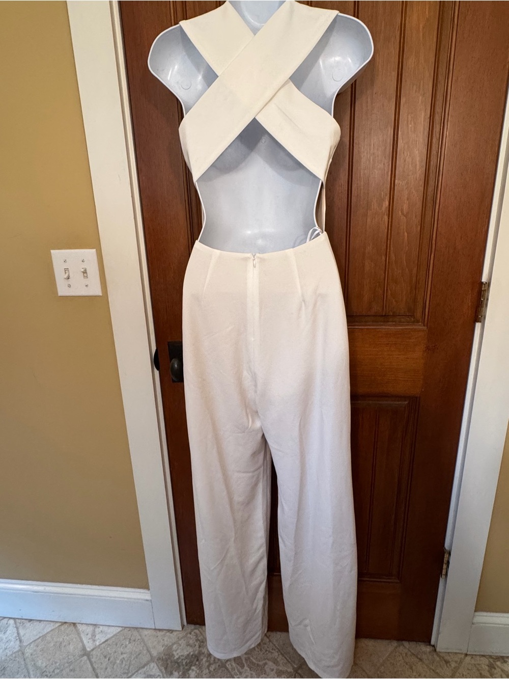 Lulus Thinking Out Loud White Backless Jumpsuit - Picture 4 of 4